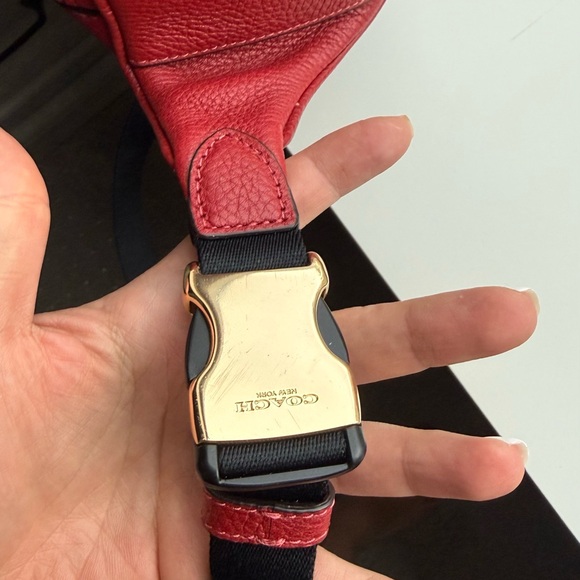 NWOT! Coach Red Leather Belt Bag - Picture 8 of 10